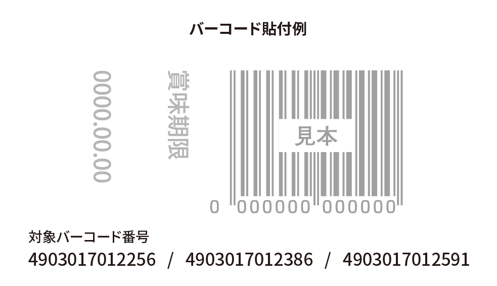 バーコード貼付例