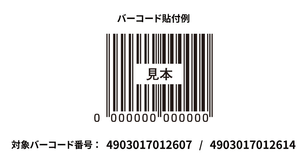 バーコード貼付例