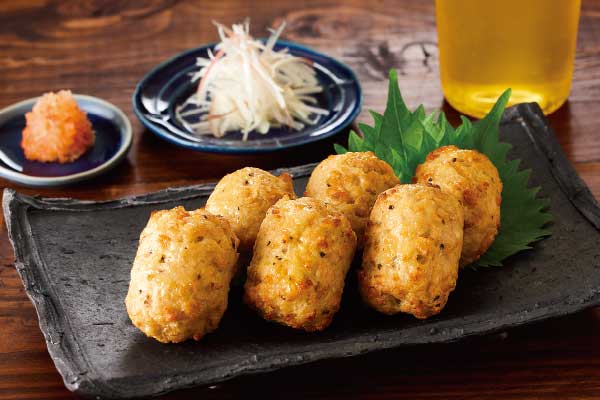 なんこつ入りつくね　黒コショウ（俵型）