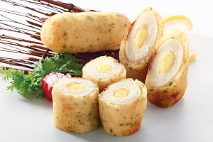 ちくわの磯辺揚げ(チーズソース入り)